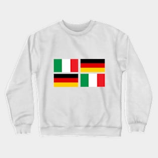 Germany and Italy Flag x2 Crewneck Sweatshirt